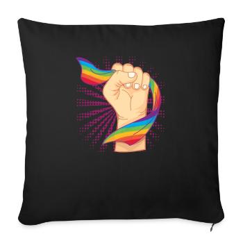LGBT - Sofakissenbezug 45 x 45 cm - Schwarz - Vorne
