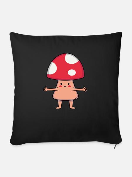 Pilz - Sofakissenbezug 45 x 45 cm - Schwarz