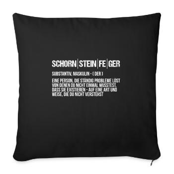 Definition Eines Schornsteinfegers Kaminkehrer - Sofakissenbezug 45 x 45 cm - Schwarz - Vorne