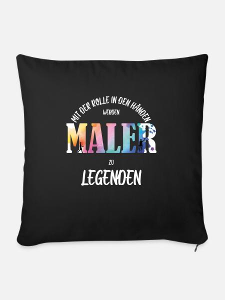 Maler - Sofakissenbezug 45 x 45 cm - Schwarz