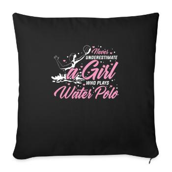 Waterpolo Water Polo Quotes Gift idea - Sofa pillowcase 17,3'' x 17,3'' (45 x 45 cm) - black - Front
