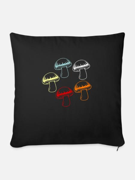 Pilz - Sofakissenbezug 45 x 45 cm - Schwarz