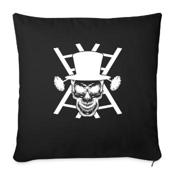 Hart hardener Schonsteinfeger skull gift - Sofa pillowcase 17,3'' x 17,3'' (45 x 45 cm) - black - Front