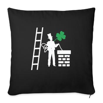 Schonsteinfeger lucky charm shamrock gift - Sofa pillowcase 17,3'' x 17,3'' (45 x 45 cm) - black - Front