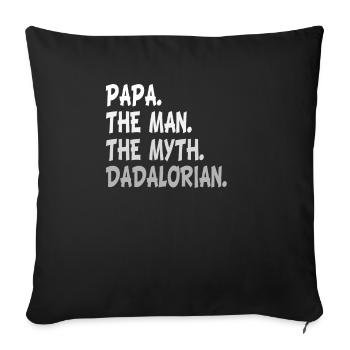 Father son Dadalorian - Sofa pillowcase 17,3'' x 17,3'' (45 x 45 cm) - black - Front