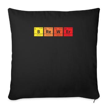 Periodic Brewer Nerd Beer Brewing Gift for - Sofakissenbezug 45 x 45 cm - Schwarz - Vorne