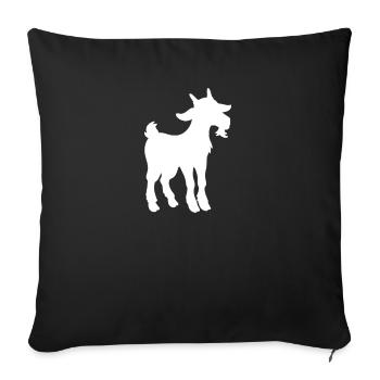 Goat Goat Goat Kids in the Shadow Silhouette - Sofa pillowcase 17,3'' x 17,3'' (45 x 45 cm) - black - Front