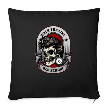 Rocker Rockmusiker Rock Geschenk - Sofakissenbezug 45 x 45 cm - Schwarz - Vorne
