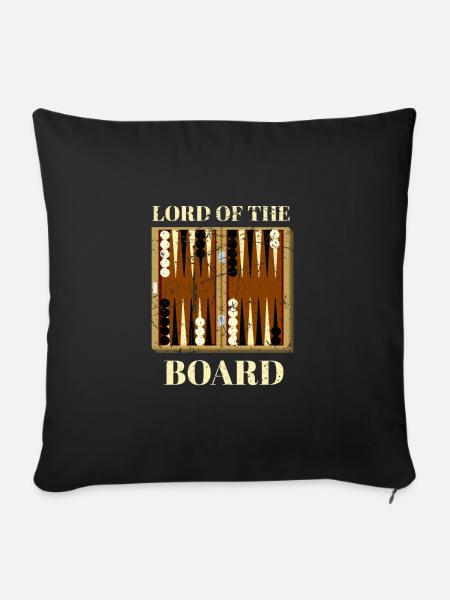 Backgammon Brettspiel Spruch für Backgammonspieler - Sofakissenbezug 45 x 45 cm - Schwarz
