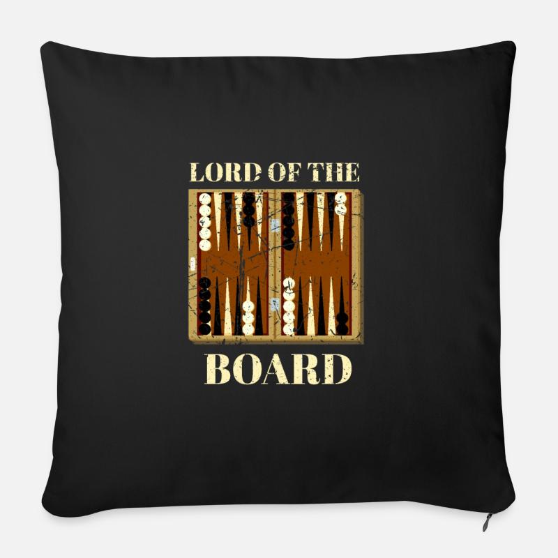 Backgammon Brettspiel Spruch für Backgammonspieler - Sofakissenbezug 45 x 45 cm - Schwarz