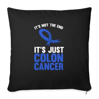 C'est juste la sensibilisation au cancer du côlon - Housse de coussin décorative 45 x 45 cm - noir - Devant