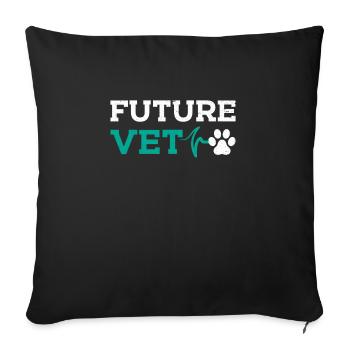 Veterinary School Future Vet ... Vet - Sofa pillowcase 17,3'' x 17,3'' (45 x 45 cm) - black - Front