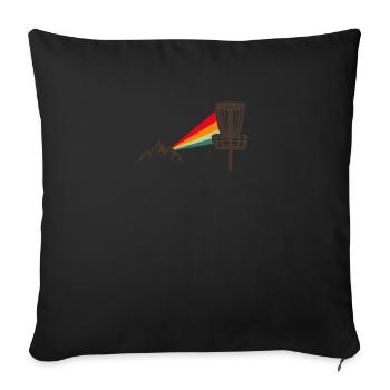Disc Golf Frolf Berge Alpen idée cadeau Frisbee - Housse de coussin décorative 45 x 45 cm - noir - Devant