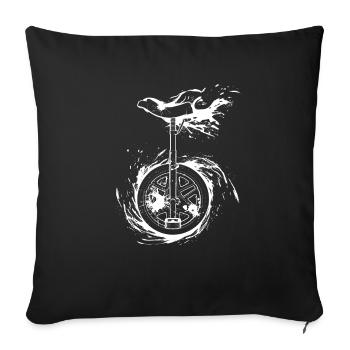 Splash Unicycle - Sofa pillowcase 17,3'' x 17,3'' (45 x 45 cm) - black - Front