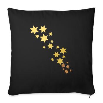 Étoiles - Housse de coussin décorative 45 x 45 cm - noir - Devant