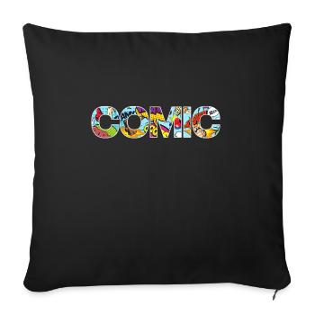 COMIC GESCHENK - Sofakissenbezug 45 x 45 cm - Schwarz - Vorne