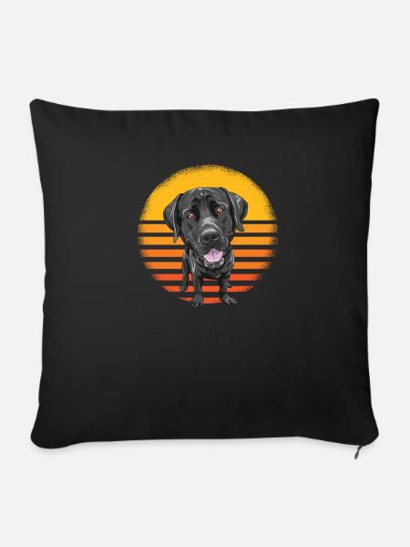 Labrador - Sofakissenbezug 45 x 45 cm - Schwarz