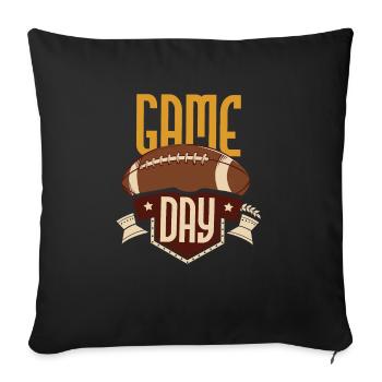 Football Game Day Funny Team Sports Football Lover - Sofa pillowcase 17,3'' x 17,3'' (45 x 45 cm) - black - Front