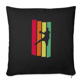 Handballer - Handball - Sofakissenbezug 45 x 45 cm - Schwarz - Vorne