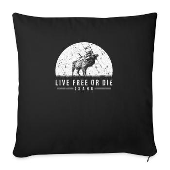 Live Free or Die Idaho Hiking - Sofa pillowcase 17,3'' x 17,3'' (45 x 45 cm) - black - Front