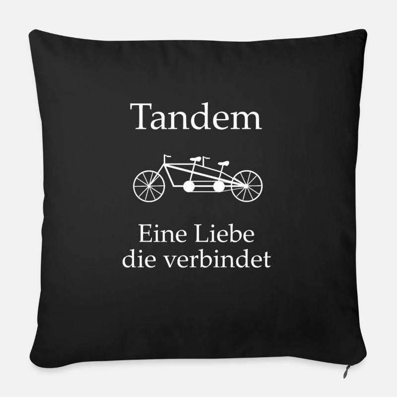 Tandem verbindet - Sofakissenbezug 45 x 45 cm - Schwarz