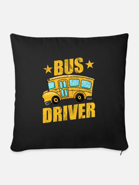 Bus - Sofakissenbezug 45 x 45 cm - Schwarz