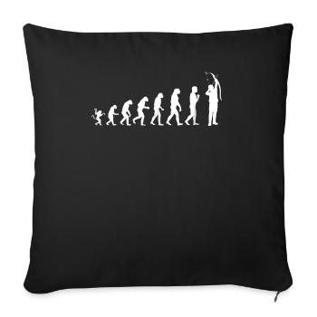 Funny Archery Evolution For Bow Hunters - Sofa pillowcase 17,3'' x 17,3'' (45 x 45 cm) - black - Front