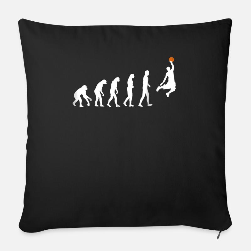 Basketball Evolution Dunk Evolution Basketball - Housse de coussin décorative 45 x 45 cm - noir