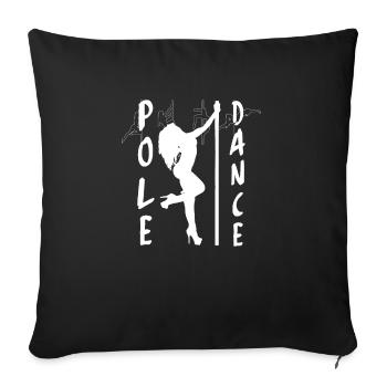 Cadeau de chemise Pole Dance Pole Dancer - Housse de coussin décorative 45 x 45 cm - noir - Devant