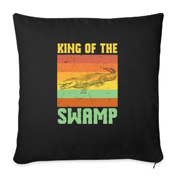 King Of The Swamps Crocodile - Sofa pillowcase 17,3'' x 17,3'' (45 x 45 cm) - black - Front
