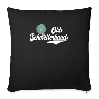 Ping-ping-congs de tennis de table - Housse de coussin décorative 45 x 45 cm - noir - Devant