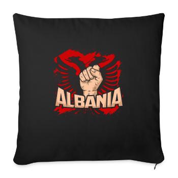Albanian Flag Albania Kosovo Tirana Shqiptar - Sofa pillowcase 17,3'' x 17,3'' (45 x 45 cm) - black - Front