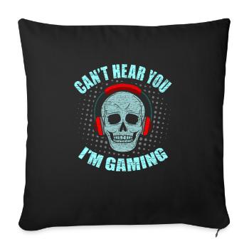 Skull - Sofa pillowcase 17,3'' x 17,3'' (45 x 45 cm) - black - Front