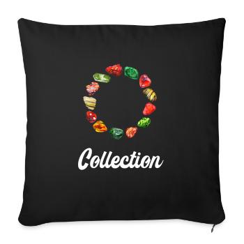 Minerals stones geology collector mineral geologist - Sofa pillowcase 17,3'' x 17,3'' (45 x 45 cm) - black - Front
