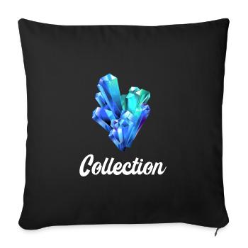 Minerals Stones Geology Collector Mineral Geologist - Sofa pillowcase 17,3'' x 17,3'' (45 x 45 cm) - black - Front