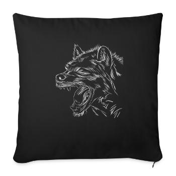 Stroke Hyena - Sofa pillowcase 17,3'' x 17,3'' (45 x 45 cm) - black - Front