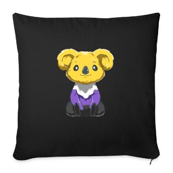 Niedliches Nonbinary und Genderqueer Koala - Sofakissenbezug 45 x 45 cm - Schwarz - Vorne