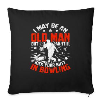 bowling - Sofa pillowcase 17,3'' x 17,3'' (45 x 45 cm) - black - Front