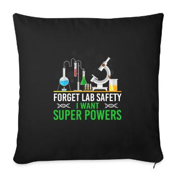 Lustiges Chemiker Spruch Design - Sofakissenbezug 45 x 45 cm - Schwarz - Vorne