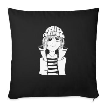 Sailor Ship Captain Sea Nautic Maritime Seaman - Sofa pillowcase 17,3'' x 17,3'' (45 x 45 cm) - black - Front