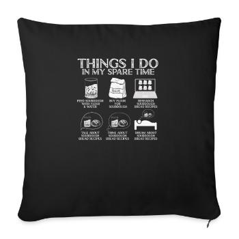 Baking Baker Sourdough Bread Master - Sofa pillowcase 17,3'' x 17,3'' (45 x 45 cm) - black - Front