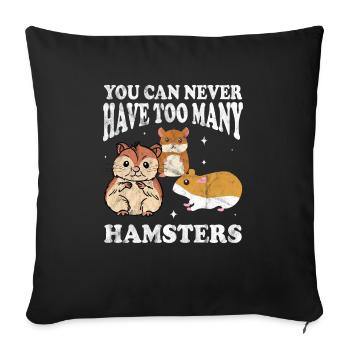hamster - Housse de coussin décorative 45 x 45 cm - noir - Devant