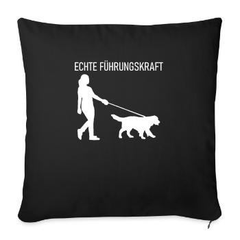Echte Führungskraft - Sofakissenbezug 45 x 45 cm - Schwarz - Vorne