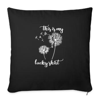 Dandelion lucky charm flower gift - Sofa pillowcase 17,3'' x 17,3'' (45 x 45 cm) - black - Front
