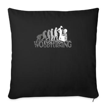 Drechsler Drechseln Drechselbank Drechsel - Sofakissenbezug 45 x 45 cm - Schwarz - Vorne