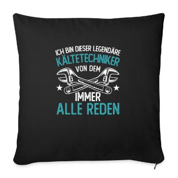 Kältetechniker Geschenk Klimatechniker - Sofakissenbezug 45 x 45 cm - Schwarz - Vorne