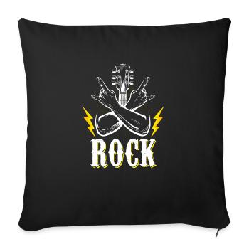 Rock'n'Roll - Sofakissenbezug 45 x 45 cm - Schwarz - Vorne