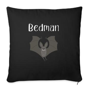 Bedman bat nightgown pajamas pajamas - Sofa pillowcase 17,3'' x 17,3'' (45 x 45 cm) - black - Front