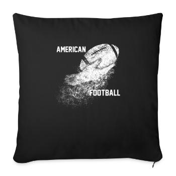 american football fan - Sofa pillowcase 17,3'' x 17,3'' (45 x 45 cm) - black - Front