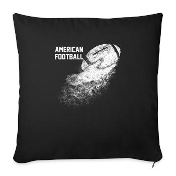 american football fan - Sofa pillowcase 17,3'' x 17,3'' (45 x 45 cm) - black - Front